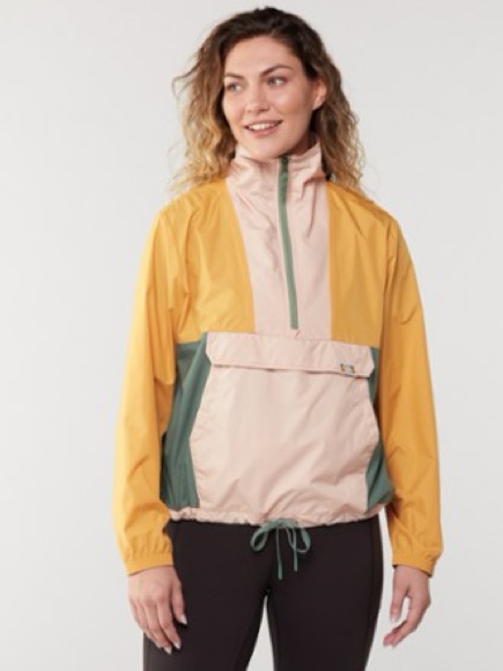 Outdoor Research Colorblock Windbreaker Pullover - Yellow, Pink & Teal